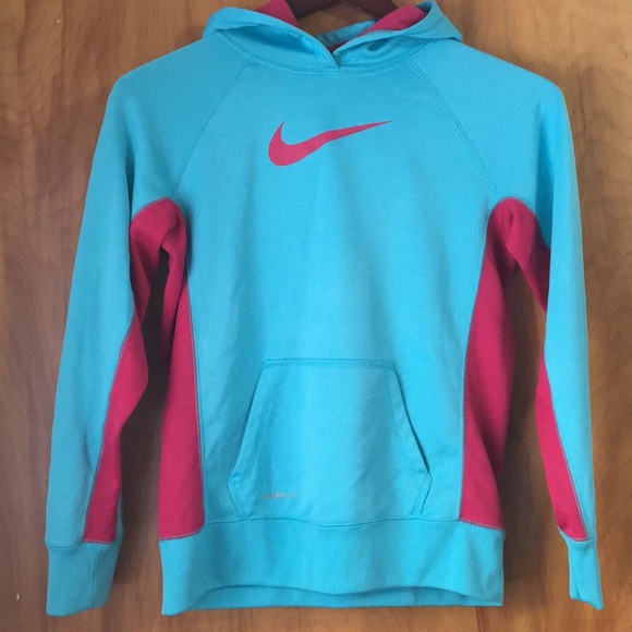 blue and pink nike hoodie